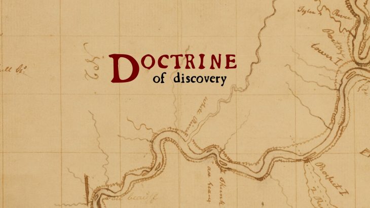 a map depicting The Doctrine of Discovery