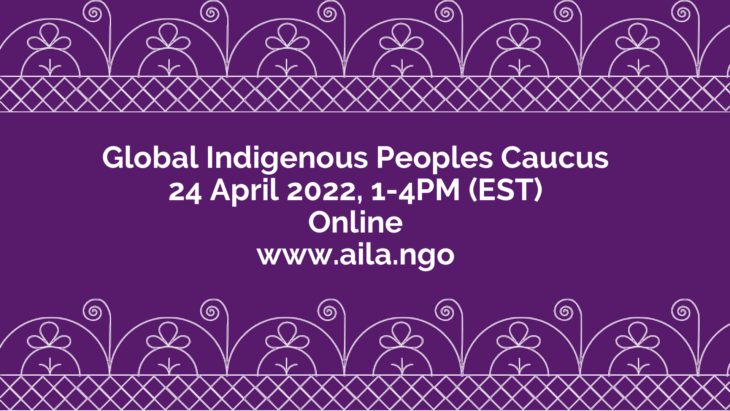 Global Indigenous Peoples Caucus flyer