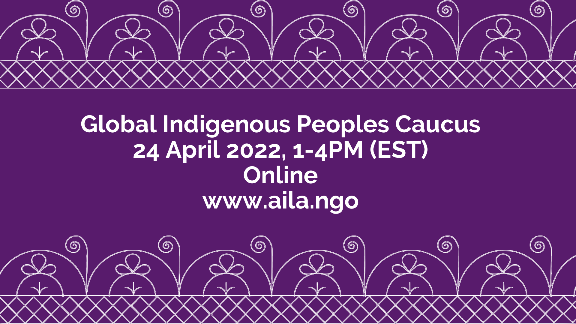Global Indigenous Peoples Caucus flyer